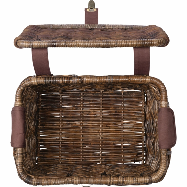 Basil mand riet Denton M 24L + deksel brown 39x27x25cm - Image 3