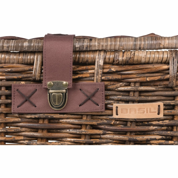 Basil mand riet Denton M 24L + deksel brown 39x27x25cm - Image 4