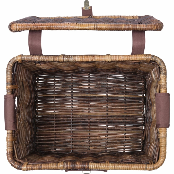 Basil mand riet Denton L 46L + deksel brown 49x35x30cm - Image 3