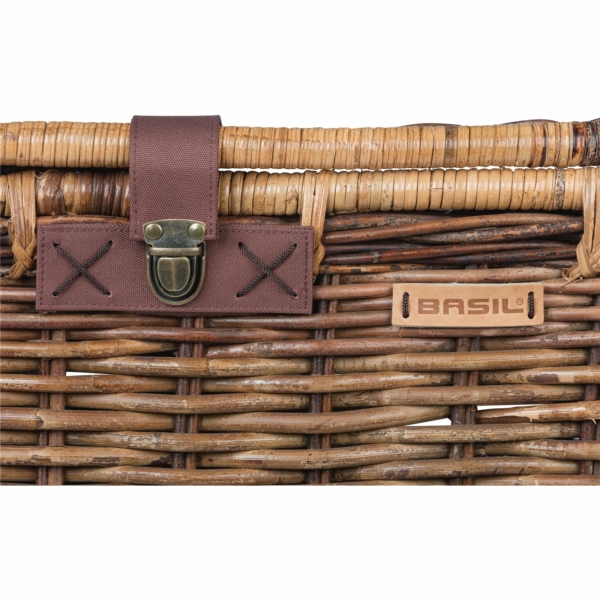 Basil mand riet Denton L 46L + deksel brown 49x35x30cm - Image 4