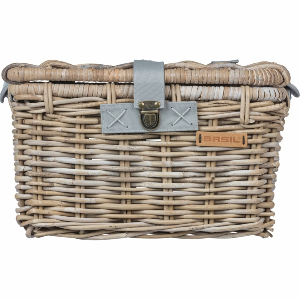 Basil mand riet Denton M 24L + deksel grey 39x27x25cm - Image 2