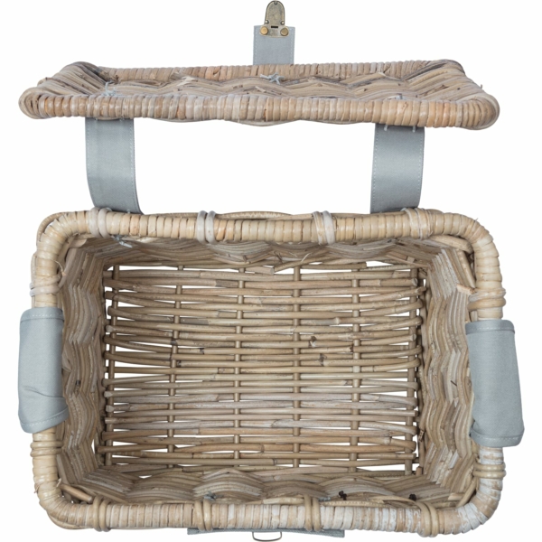 Basil mand riet Denton M 24L + deksel grey 39x27x25cm - Image 3