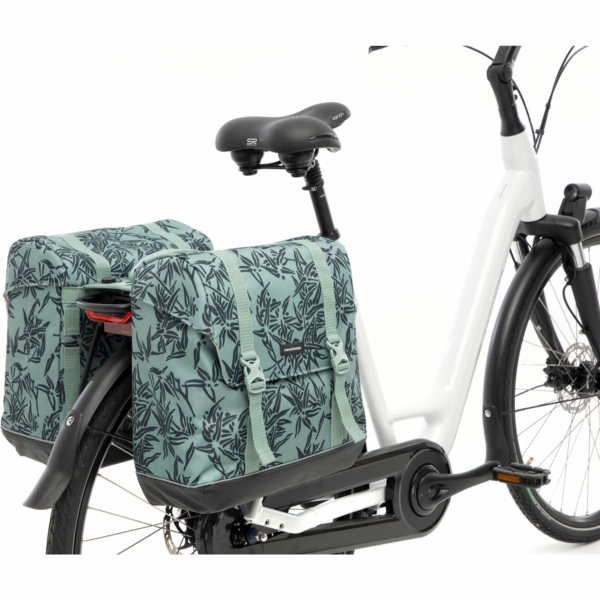 New Looxs fietstas dubbel Alba bamboo green MIK 42L - Image 3