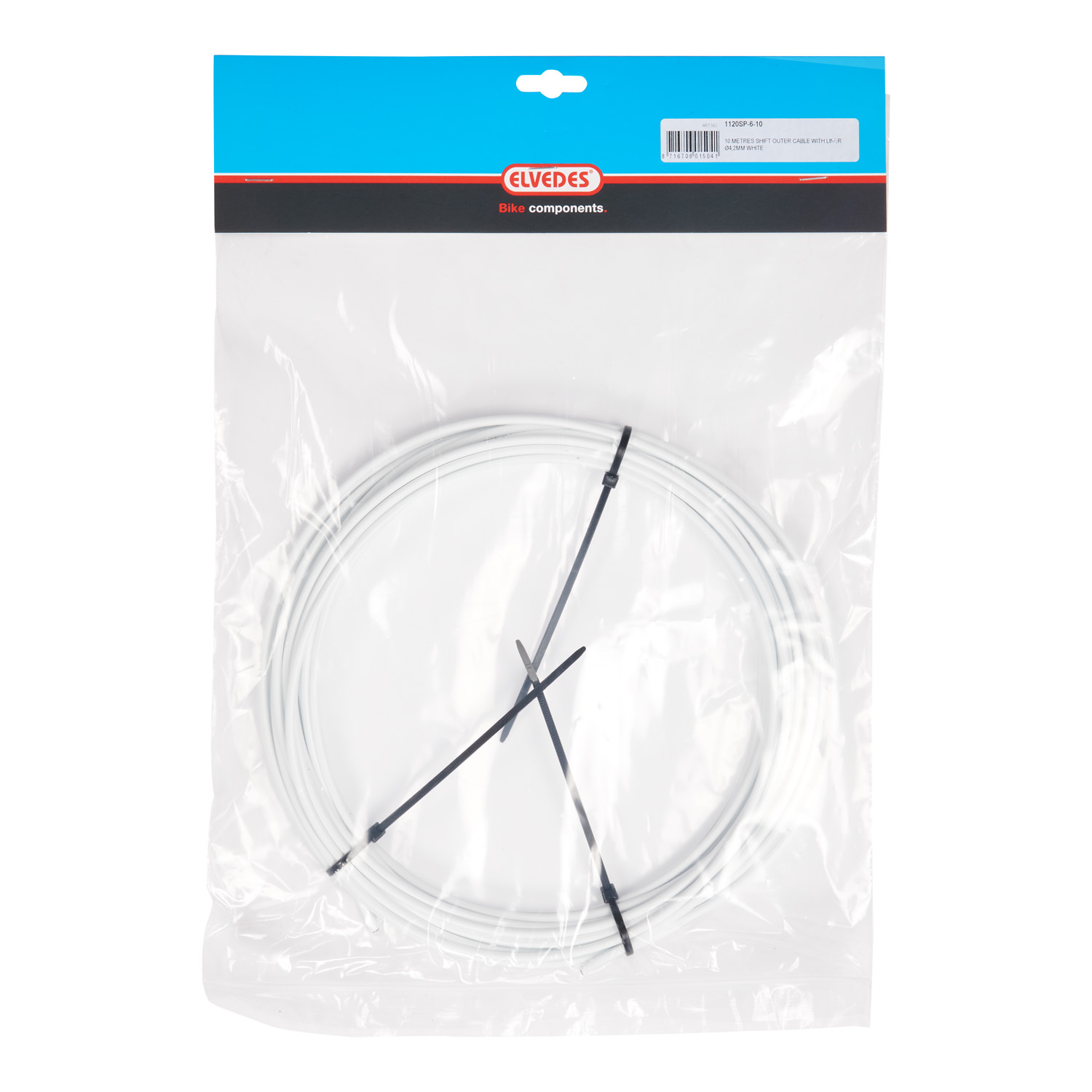 Elvedes rol schakel buitenkabel met liner 4.1mm wit 10m
