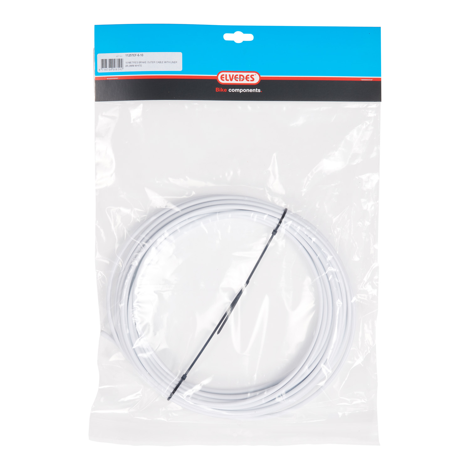 Elvedes rem buitenkabel 5mm wit 10m