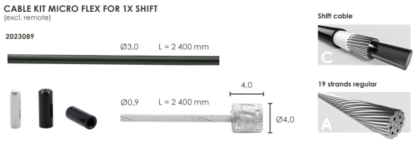 Elvedes schakel kabelkit Micro flex 3.2mm