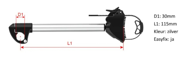 Pro-User framehouder 30mm afsluitbaar kort Diamant I - Image 2