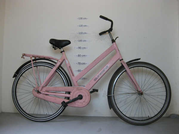 Roze damesfiets