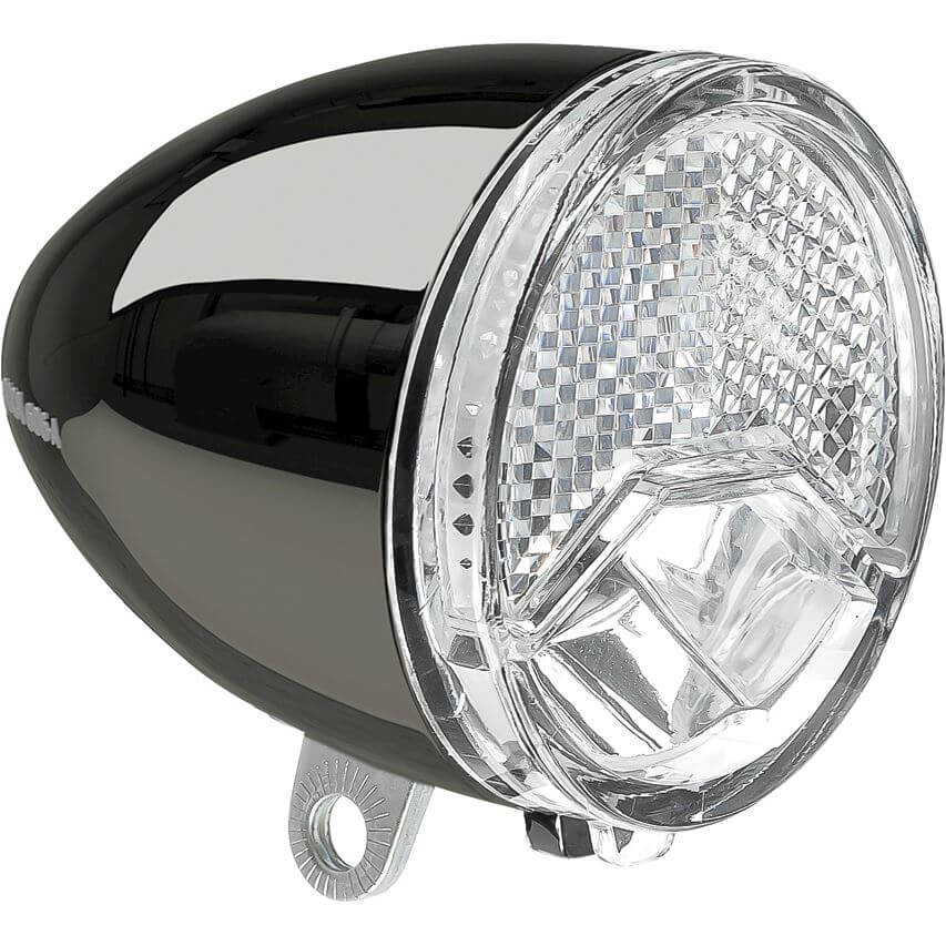 Axa koplamp 606 15 lux dynamo Steady Auto dark chrome