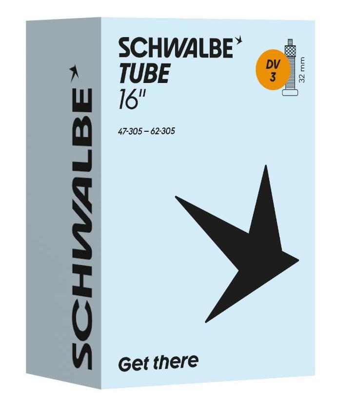Schwalbe binnenband DV3 16 inch 47/62-305 hv 32mm