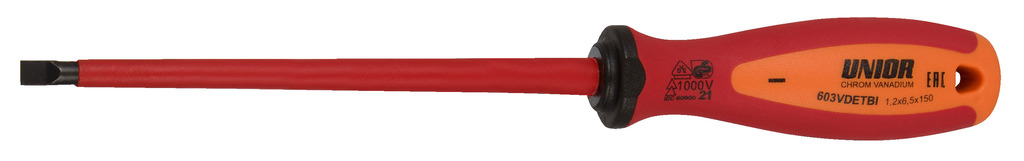 Unior schroevendraaier VDE geisoleerd plat 5.5x125