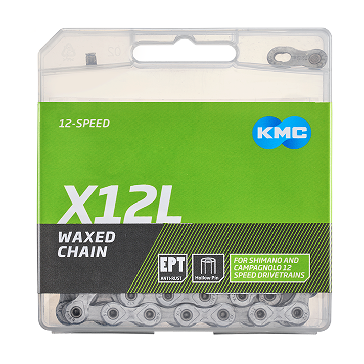 KMC ketting X12L silver 126s waxed