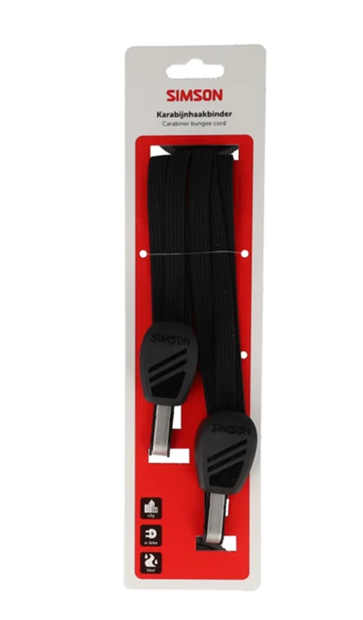 Simson karabijnhaakbinder 60cm zwart