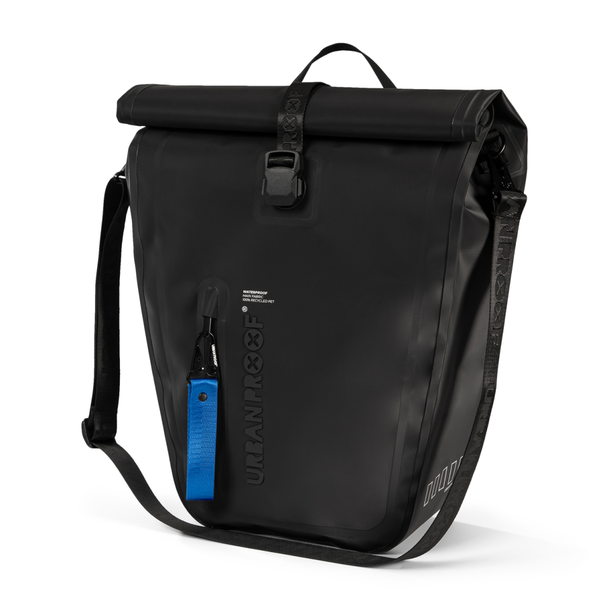 Urban Proof fietstas enkel Storm recycled zwart 20L