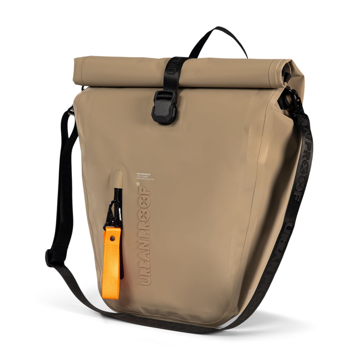Urban Proof fietstas enkel Storm recycled sand 20L